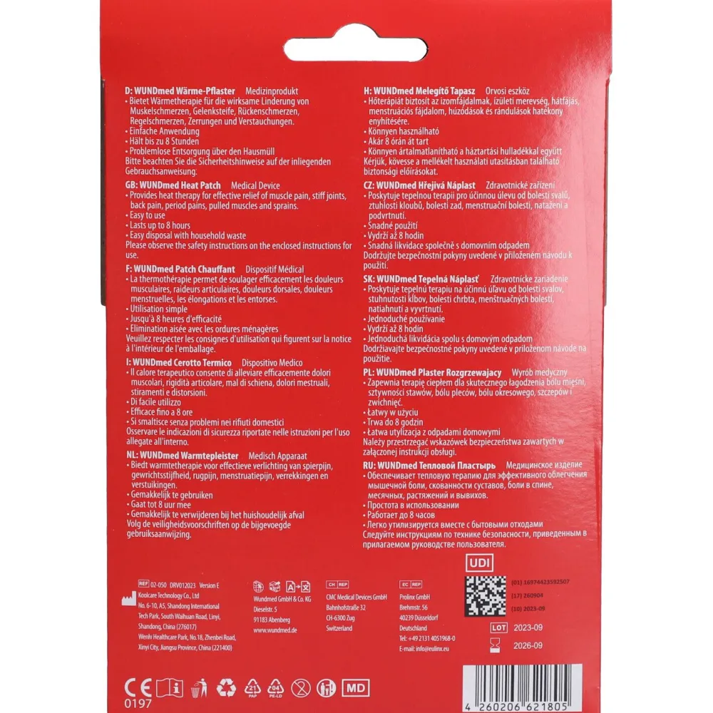 ® Natürliches Wärme-Pflaster 13 cm x 9,5 cm|WUNDmed Sale