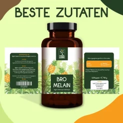 WURZELLIEBE® Bromelain Enzym Komplex 600 mg (3000 F.I.P) 120 Kapseln magensaftresistent><noscript><img width=