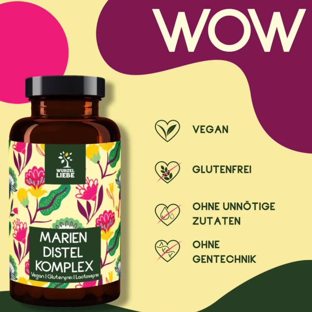 WURZELLIEBE® Leber Komplex - Leber Kur mit Mariendistel, Artischocke, Löwenzahn, Desmodium & Cholin> Clearance
