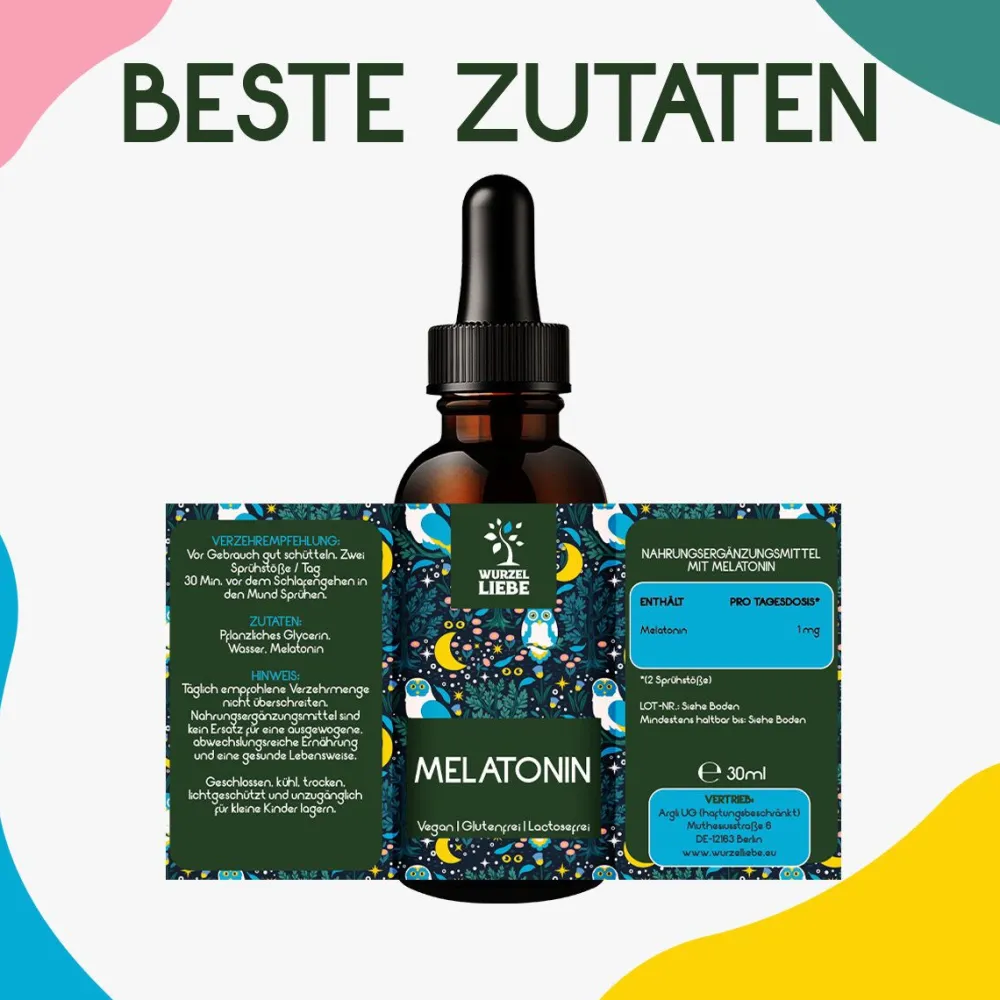 WURZELLIEBE® Melatonin 1 mg Einschlafspray|
