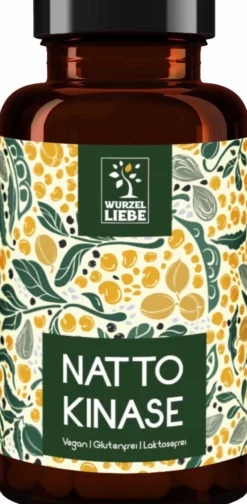 WURZELLIEBE® Nattokinase 100mg & 20.000 FU/g hochdosiert - 240 vegane Kapseln| Hot