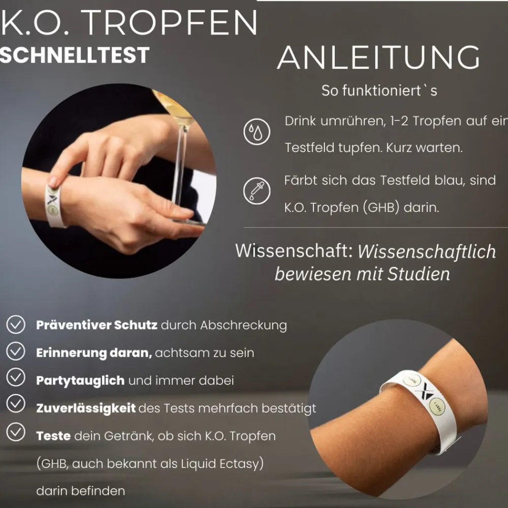 Xantus K.O. Tropfen Schnelltest Schutz Armband| Clearance
