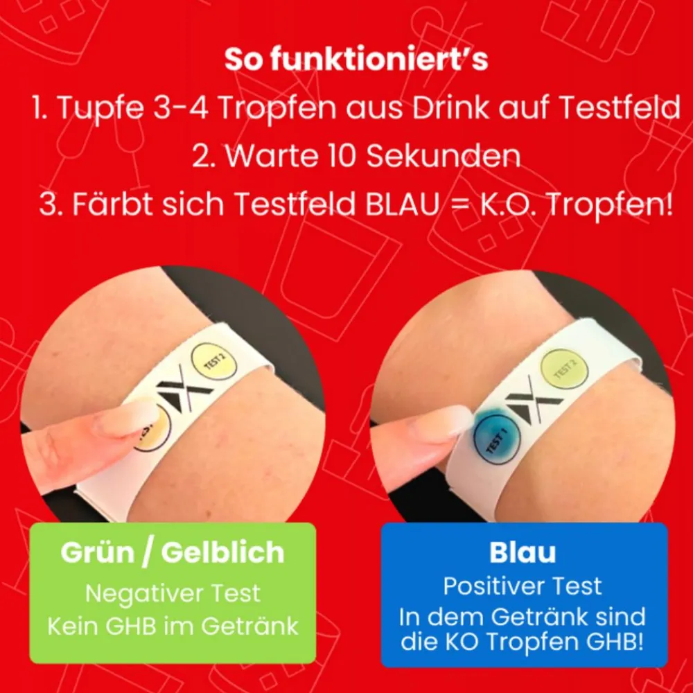 Xantus K.O. Tropfen Schnelltest Schutz Armband| Clearance