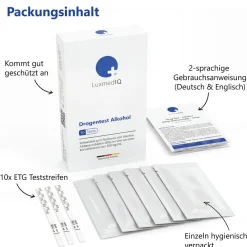10x Alkoholtest - Ethylglucuronid (ETG) Urin Schnelltest - Cutoff 500 ng/mL|luxmediq Outlet