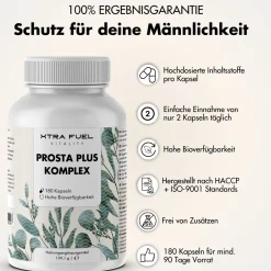 XTRA FUEL Prostata Komplex - Prosta Plus Kapseln mit Sägepalme, Kürbiskern & Selen| Outlet