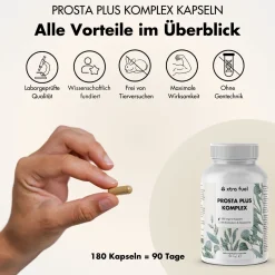 XTRA FUEL Prostata Komplex - Prosta Plus Kapseln mit Sägepalme, Kürbiskern & Selen| Sale