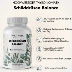 XTRA FUEL Schilddrüsen Balance - Jod (Kelp) Selen Komplex - Schilddrüse Kapseln| Online