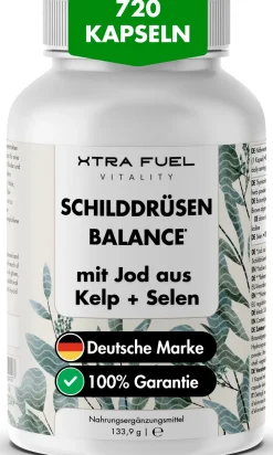 XTRA FUEL Schilddrüsen Balance - Jod (Kelp) Selen Komplex - Schilddrüse Kapseln> Online