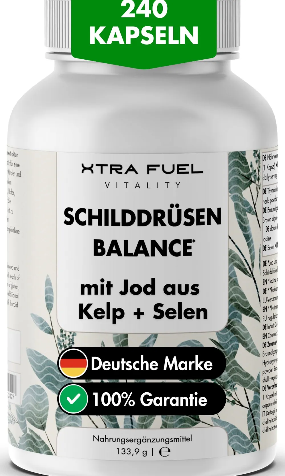 XTRA FUEL Schilddrüsen Balance - Jod (Kelp) Selen Komplex - Schilddrüse Kapseln> Sale