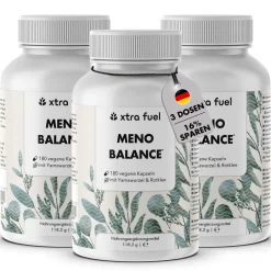 XTRA FUEL Wechseljahre Kapseln - Meno Balance mit Yams, Rotklee, Baldrian und Eisen> Hot