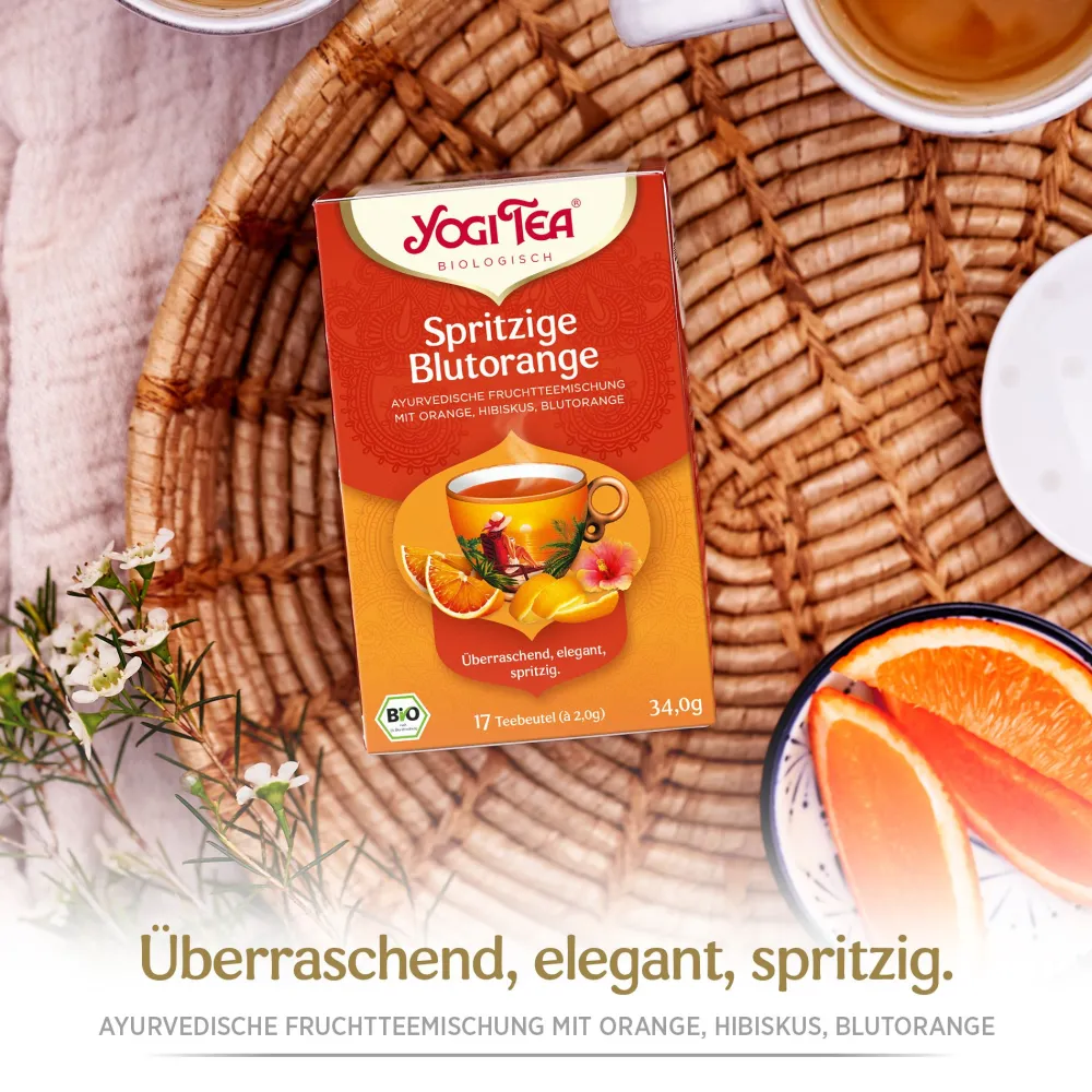 - Spritzige Blutorange Bio Fruchtteemischung>YOGI TEA Hot