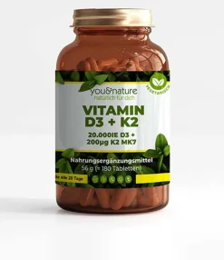 You&Nature Vitamin D3 + K2 MK7 20.000 IE + 200 µg 180 Tabletten><noscript><img width=