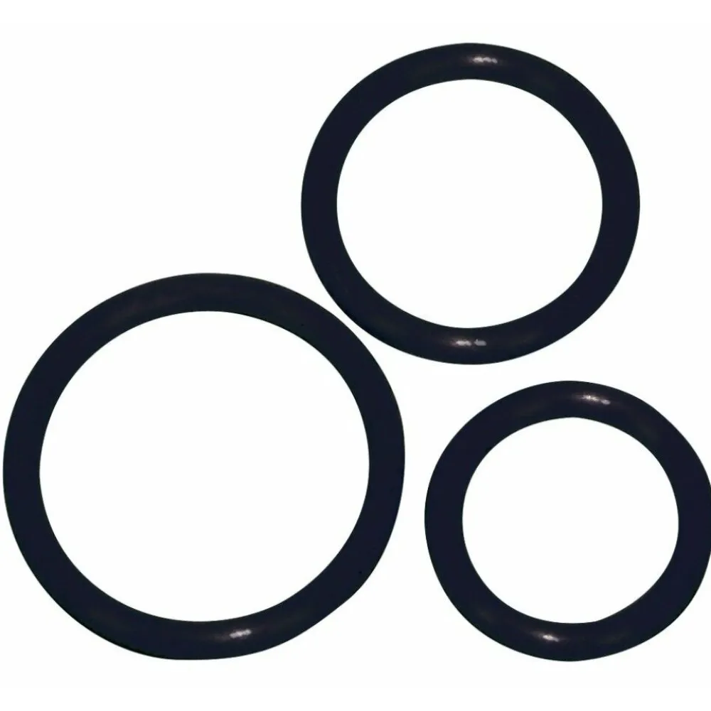 - 3 schwarze Silikon-Penisringe|You2Toys New