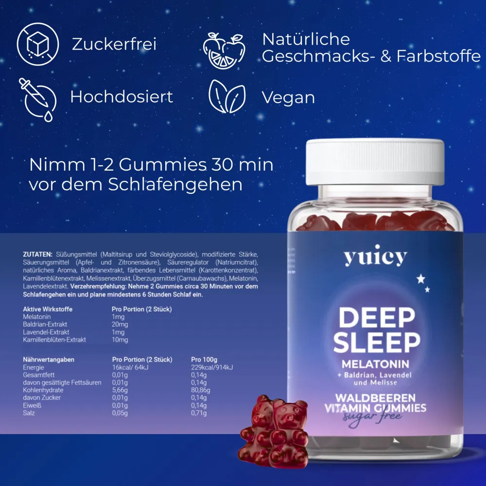 ® Deep Sleep - Melatonin Einschlaf Gummies|yuicy Outlet