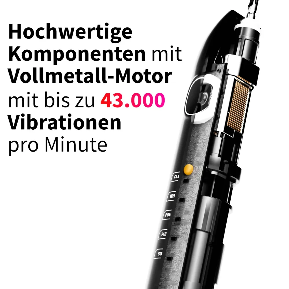 elektrische Schallzahnbürste Gero G3 mit Etui, 5 Putzmodi, lange Akkulaufzeit|zahnheld Hot