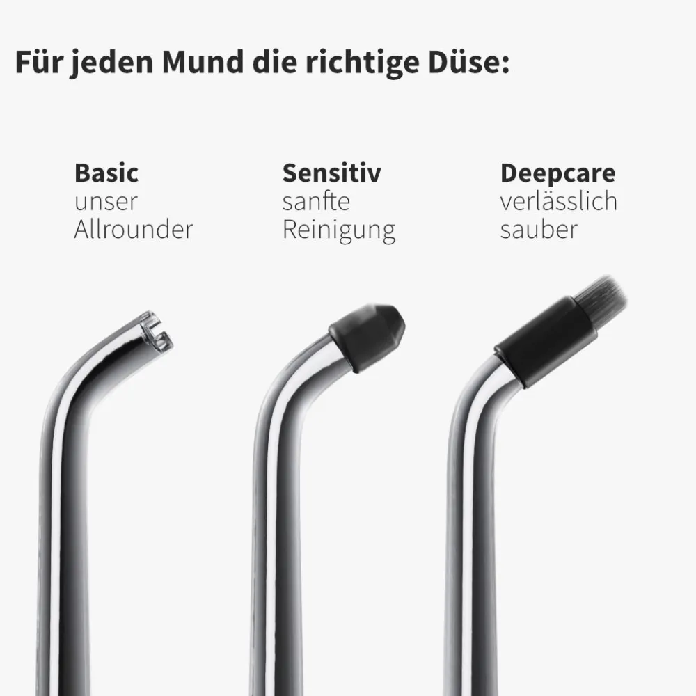 Ersatzdüsen Sensitiv schwarz (9 Stück) - für sensibles Zahnfleisch & Zähne|zahnheld Best