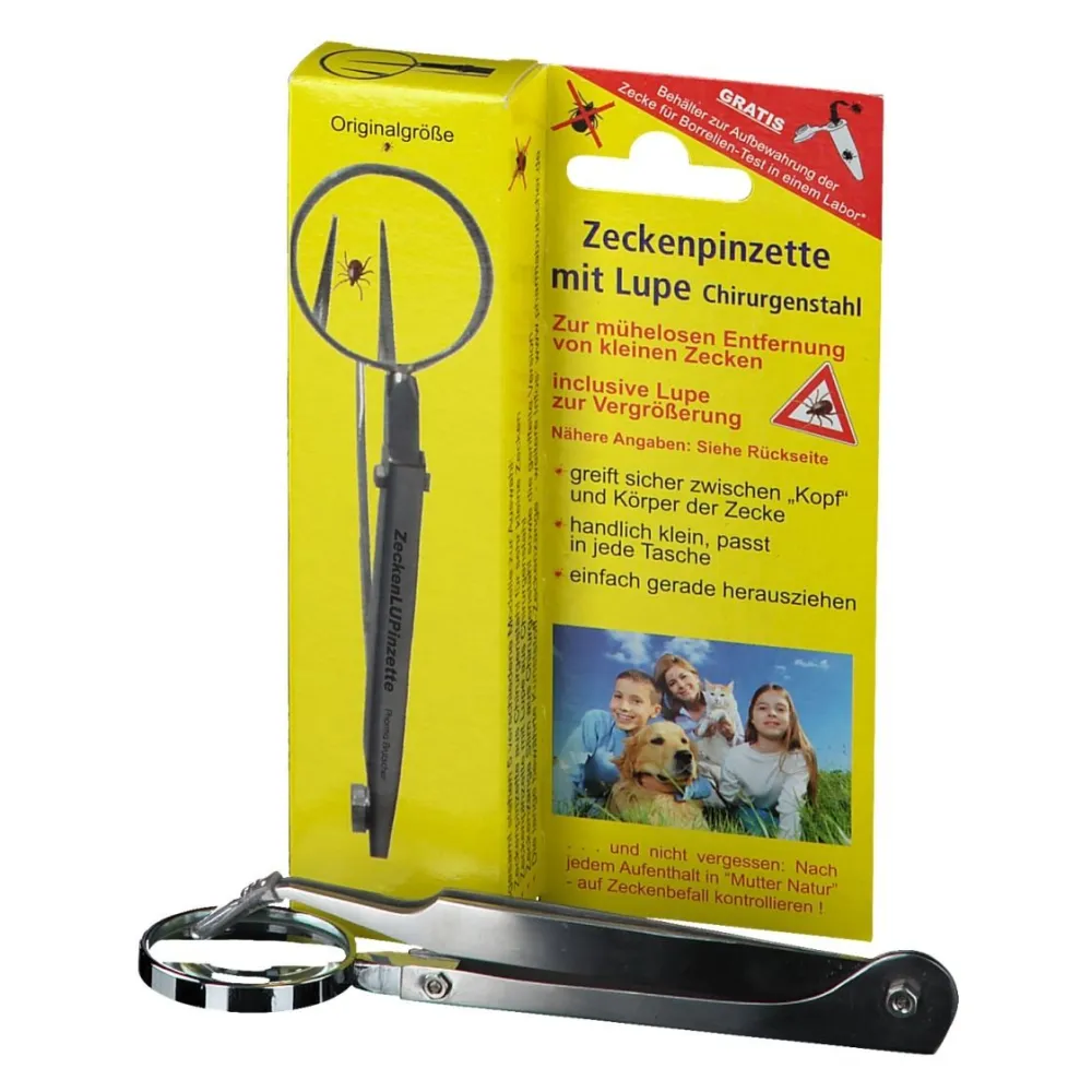 Zeckenpinzette mit Lupe> Sale