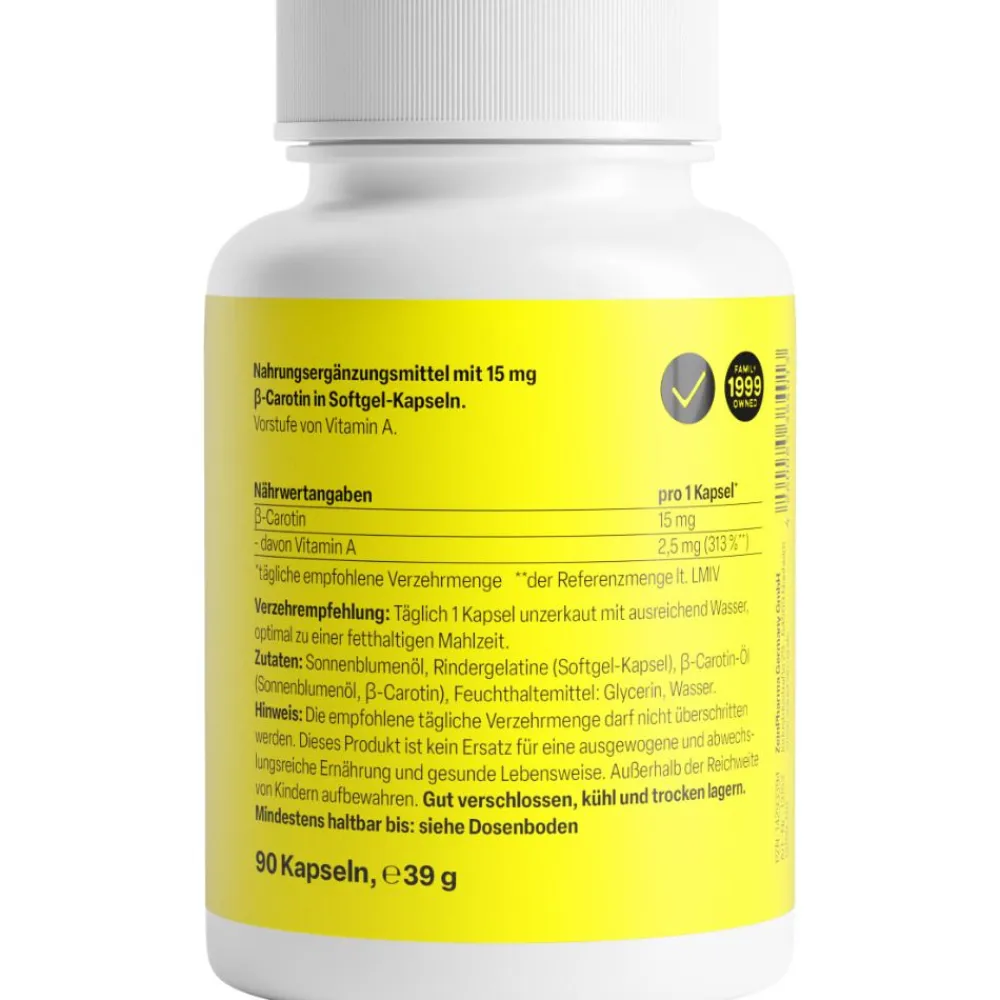 ® Beta Carotin Kapseln Natural 15 mg>ZeinPharma Hot