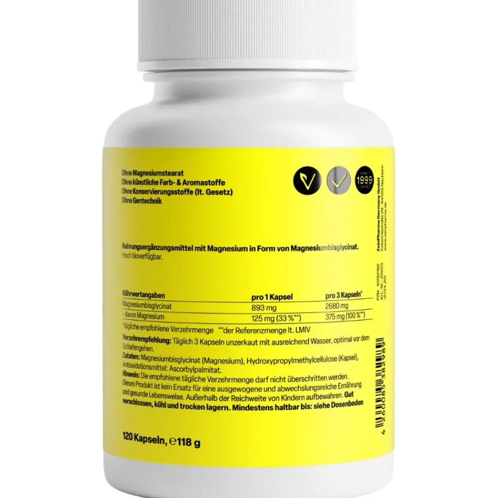 ® Magnesium Bisglycinat Kapseln 375 mg>ZeinPharma Online