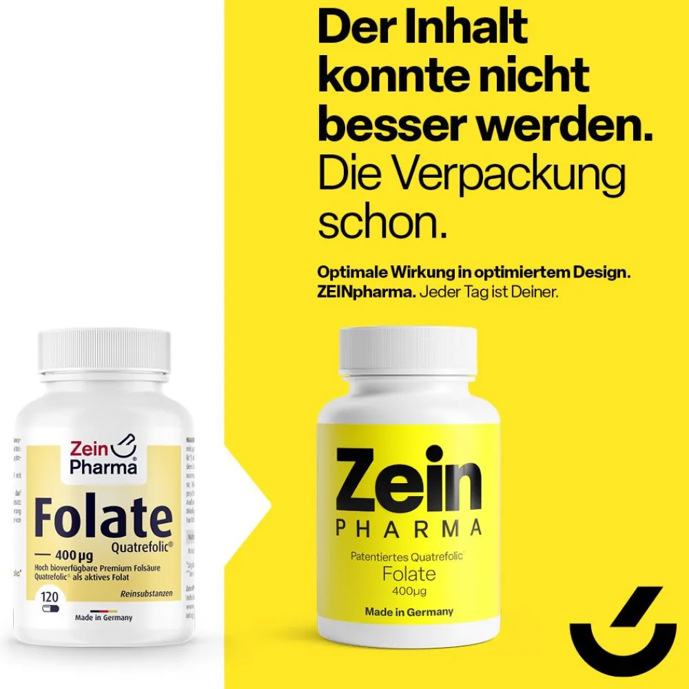 ® Zein Pharma® Folate Quatrefolic® 400µg>ZeinPharma