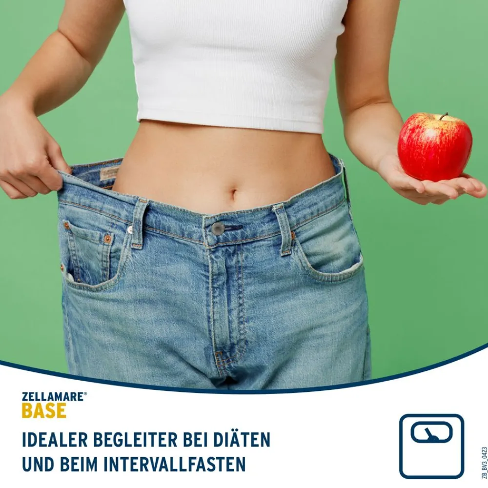 ZELLAMARE BASE + Teststreifen - für Intervall-Fasten, Säure-Basen-Haushalt + Stoffwechsel, VEGAN, glutenfrei| Discount