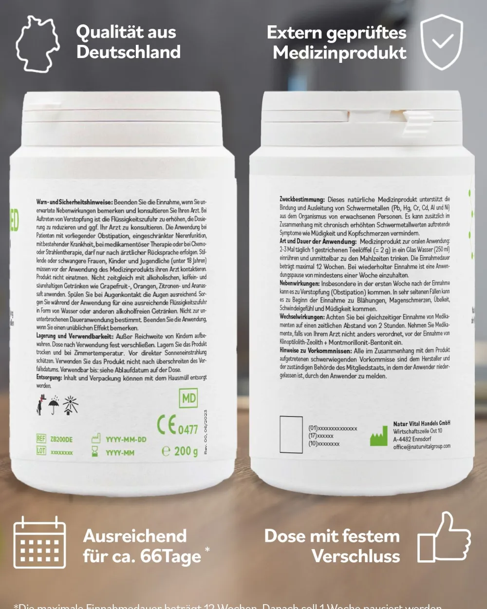 ZeoBent MED Detox Pulver> Outlet