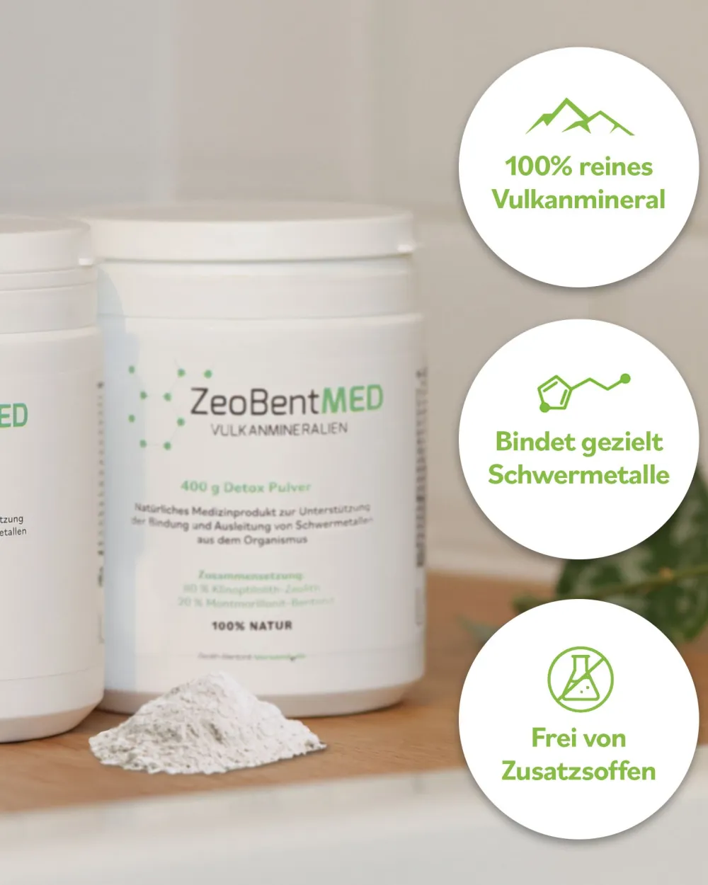 ZeoBent MED Detox Pulver> Outlet