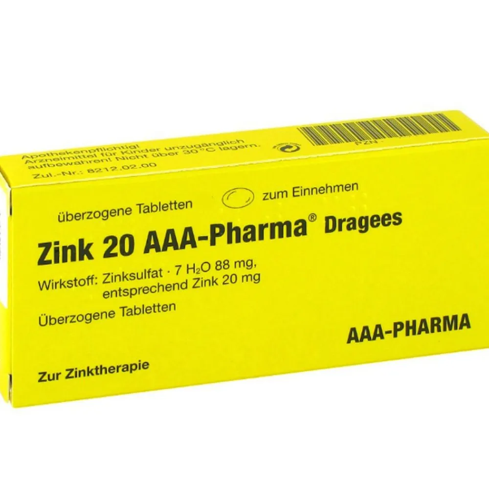 Zink 20 AAA®-Pharma Dragees> Sale