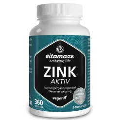 ZINK AKTIV 25 mg hochdosiert vegan Tabletten|vitamaze