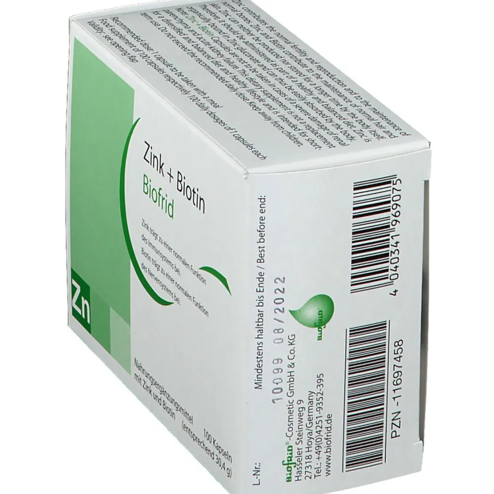 Zink + Biotin Biofrid| Outlet