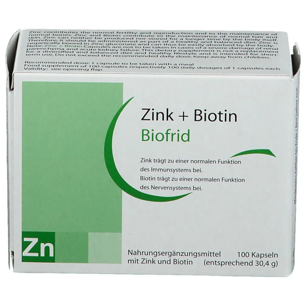 Zink + Biotin Biofrid| Outlet