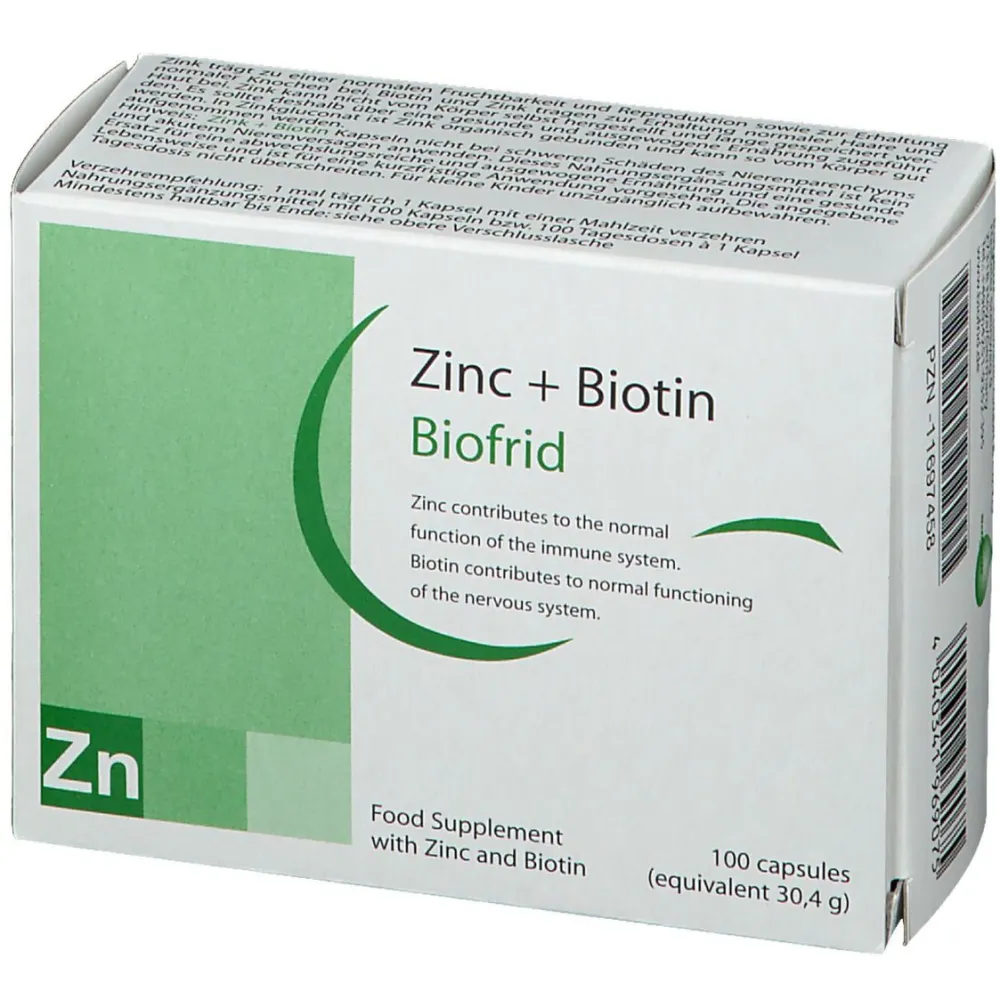 Zink + Biotin Biofrid| Outlet