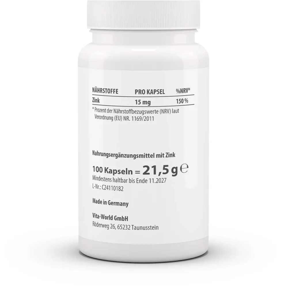 Zink 15 mg Zinkgluconat Kapseln| Hot