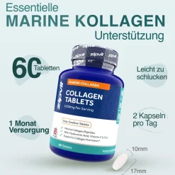 Zipvit Marine Collagen High Strength 1200mg - mit Hyaluronsäure & Zink| Outlet