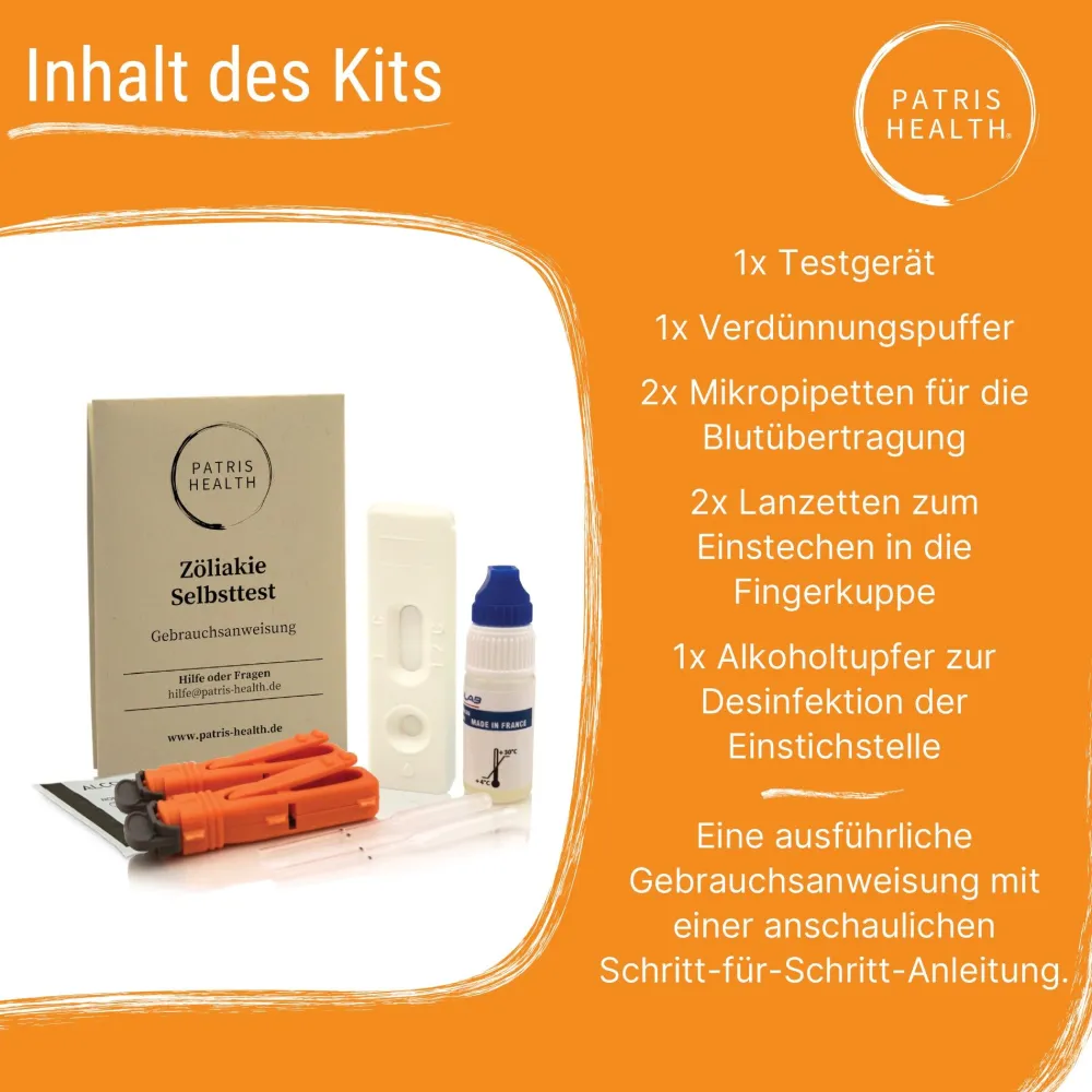 Zöliakie Test – Blut-Selbsttest für Zuhause gegen Glutenunverträglichkeit – Patris Health®> Hot