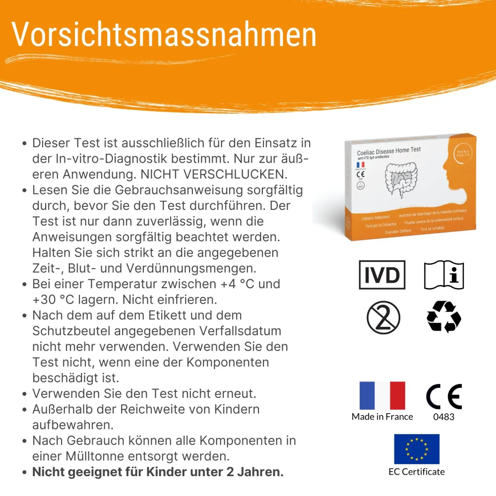 Zöliakie Test – Blut-Selbsttest für Zuhause gegen Glutenunverträglichkeit – Patris Health®> Hot