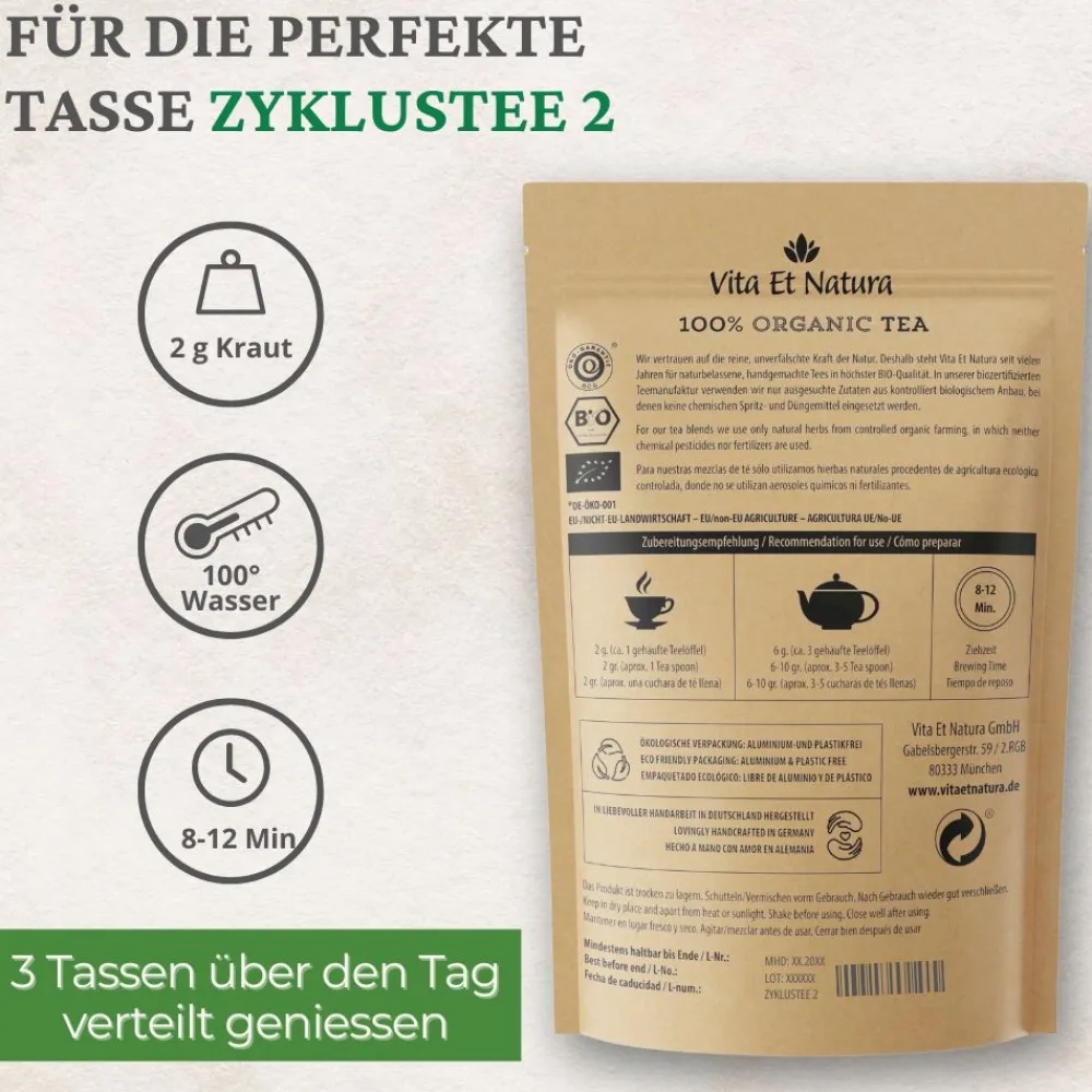 Zyklustee 2 - 100% biologisch - Vita Et Natura® Teemanufaktur (60g)| Outlet