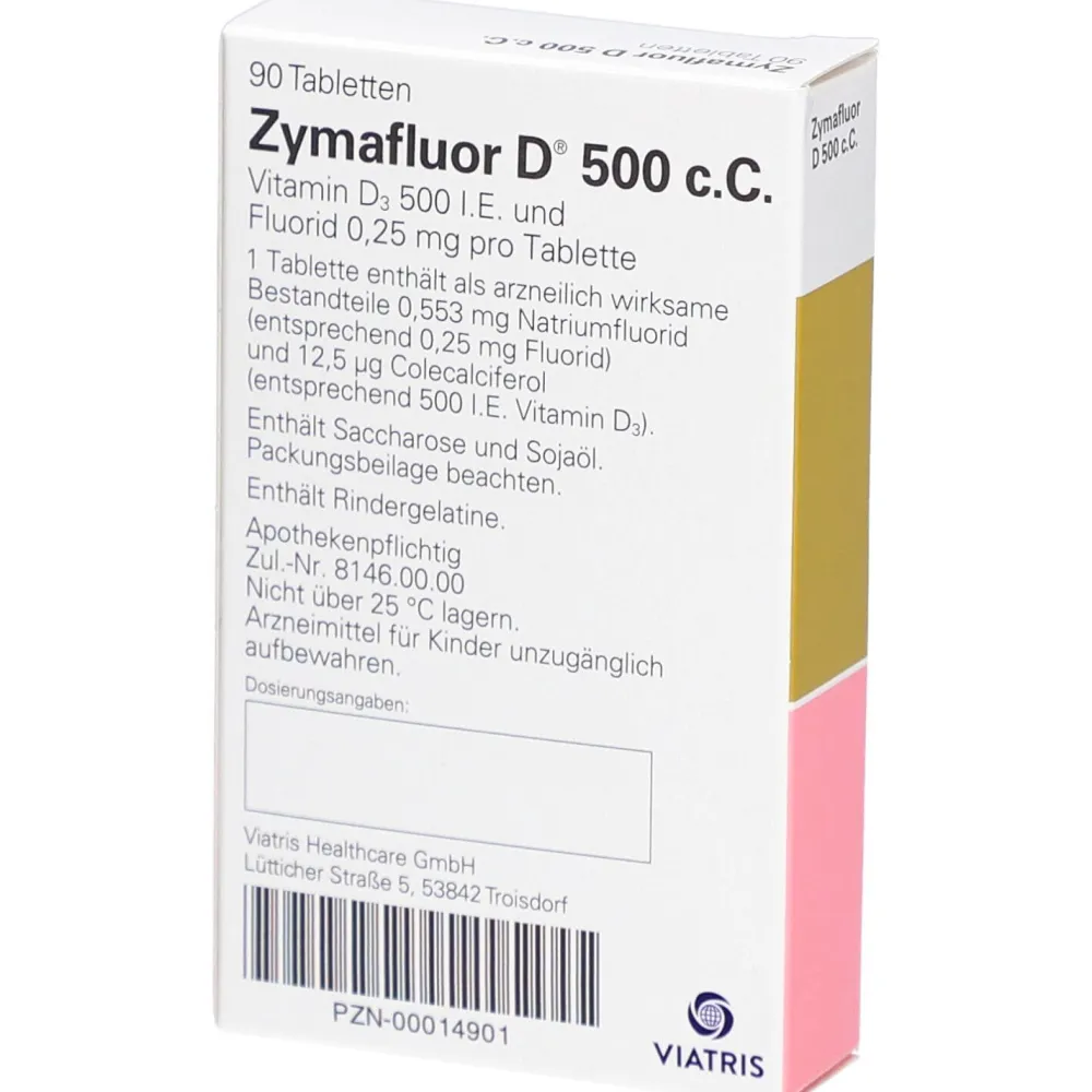 ® D 500 c.C. Tabletten (Lactosefrei)>Zymafluor